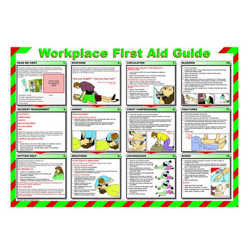 840 x 590mm Workplace First Aid Safety Poster