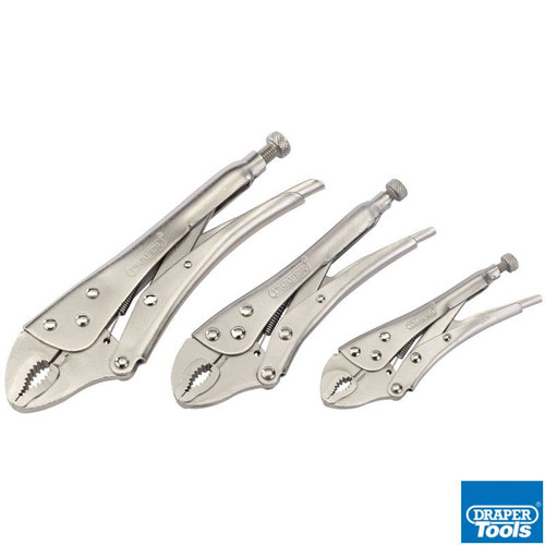 Curved Jaw Self Grip Pliers Set 3pce