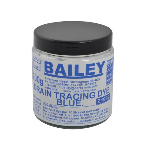 Baileys 1992 Drain Tracing Dye Blue