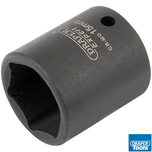 Expert 1/4in Sq Drive Hex Impact Socket 15mm