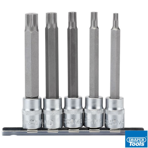 3/8in Sq Drive Spline Socket Bit Set 5pce