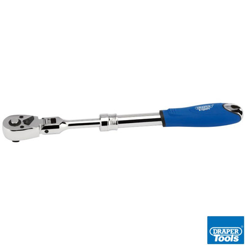 3/8in Sq Drive Flexi Head Ext Reversible Ratchet