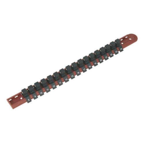 AK1217 Socket Retaining Rail with 17 Clips 1/2in S