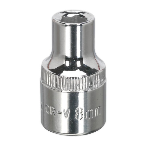 SP1208 WallDrive Socket 8mm 1/2in Sq Fully Polished