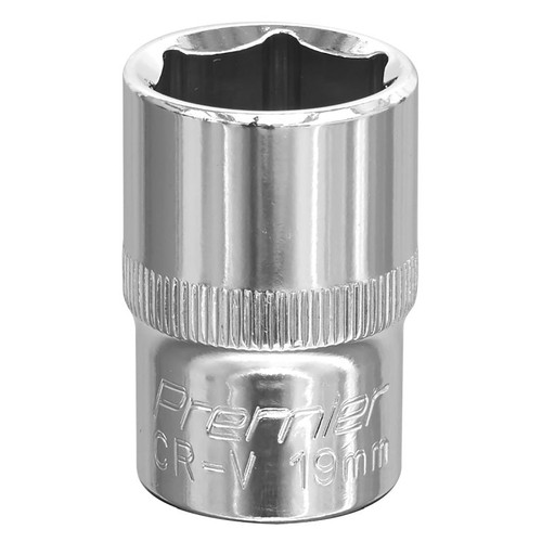 SP1219 WallDrive Socket 19mm 1/2in Sq Fully Polished