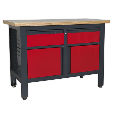 AP1372A Workstation with 2 Drawers & 2 Cupboards