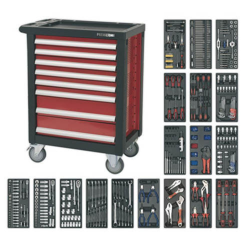 AP2408TTC08 Rollcab 8 Drawer with Ball Bearing Slides & Tool Kit 707pce