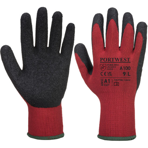 A100 Grip Glove - Latex Red/Black XL