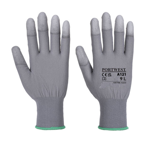 A121 PU Fingertip Glove Grey M