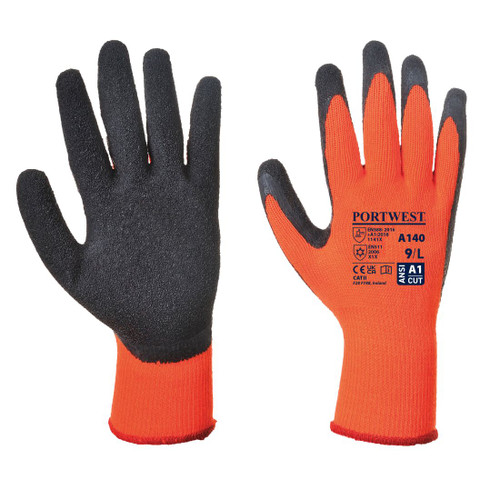 A140 Thermal Grip Glove - Latex Orange/Black XL