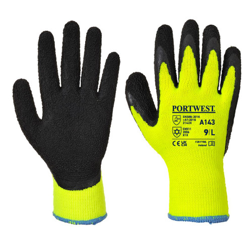 A143 Thermal Soft Grip Glove Yellow/Black XL