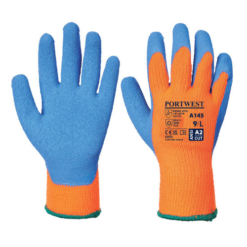 A145 Cold Grip Glove Orange/Blue M