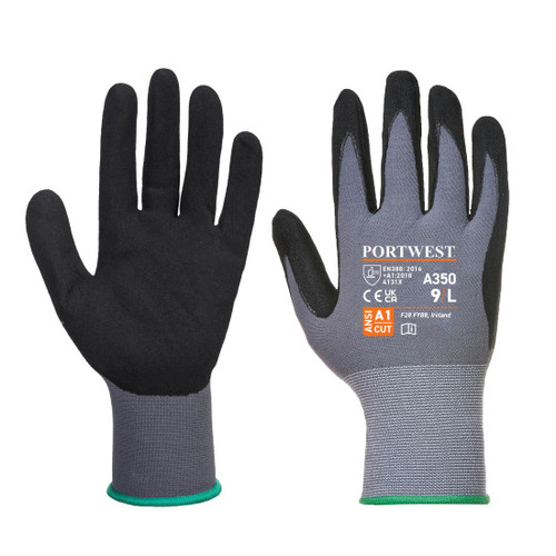 A350 DermiFlex Glove Black S