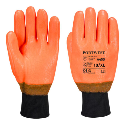 A450 Weatherproof Hi-Vis Glove Orange XL