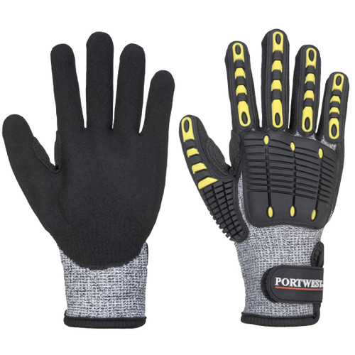 A722 Anti Impact Cut Resistant Glove Grey/Black XXL