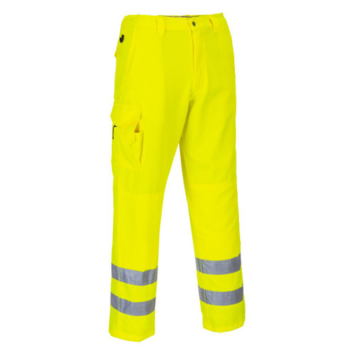 E046 Hi-Vis Work Trousers Yellow XXL