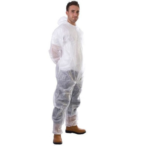 Economy Disposable Coverall -  WHITE, S