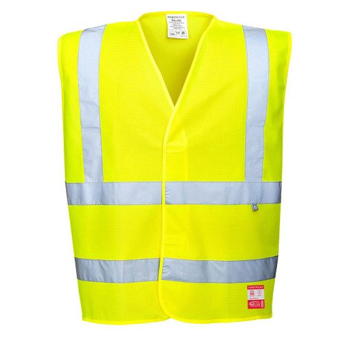 FR71 Hi-Vis Anti Static Vest - Flame Resistant Yellow L/XL