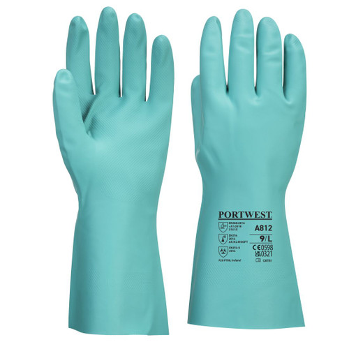 A812 Nitrosafe Plus Chemical Gauntlet Green M