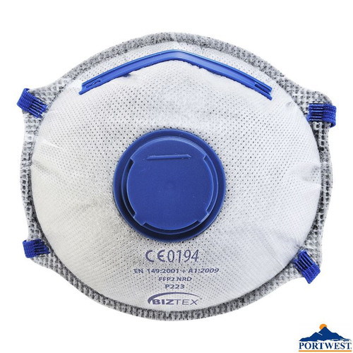 P223 FFP2 Carbon Valved Dolomite Respirator (10)