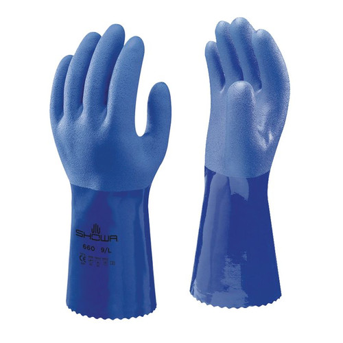 Showa 660 Oil & Chemical Resistant Glove -  BLUE, L