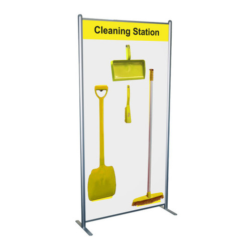 Shadowboard Cleaning Station (With Tools) Style A (Yellow)