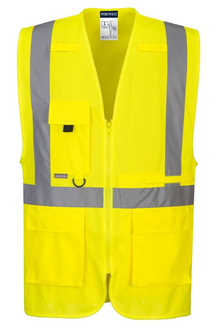 C357 Hi-Vis Tablet Pocket Executive Vest  Yellow 4XL