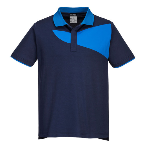 PW210 PW2 Cotton Comfort Polo Shirt S/S Navy/Royal S
