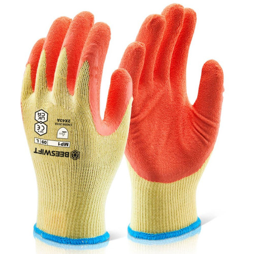 Multi-Purpose Latex Grip Glove Orange L