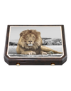 Stefano Ricci Animals Lion Print Travel Humidor with 9 Fuente Opus X Cigars