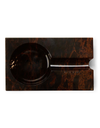 Elie Bleu Obsidian Rectangular Ashtray For 1 Cigar - Brown Top View