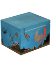 Elie Bleu Aquarium Wooden Humidor For 110 Cigars - Blue Sycamore Back