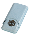 The Opus X Society Teju Leather Cigar Case Pastel Blue Front