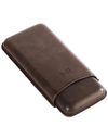 The Opus X Society Nobuk Leather 3-Cigar Case Brown Back