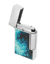 S.T. Dupont Geode Line 2 "Perfect Ping" Blue/Palladium Top Angled Open