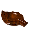 Elie Bleu Vakar Tobacco Leaf Obsidian Ashtray — Brown, Top View