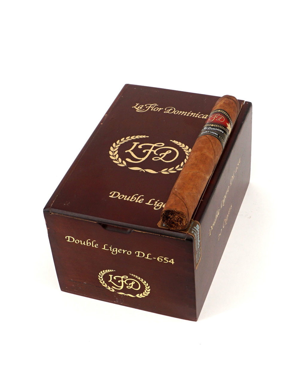 La Flor Dominicana LFD Double Ligero DL-654 Natural Box Closed