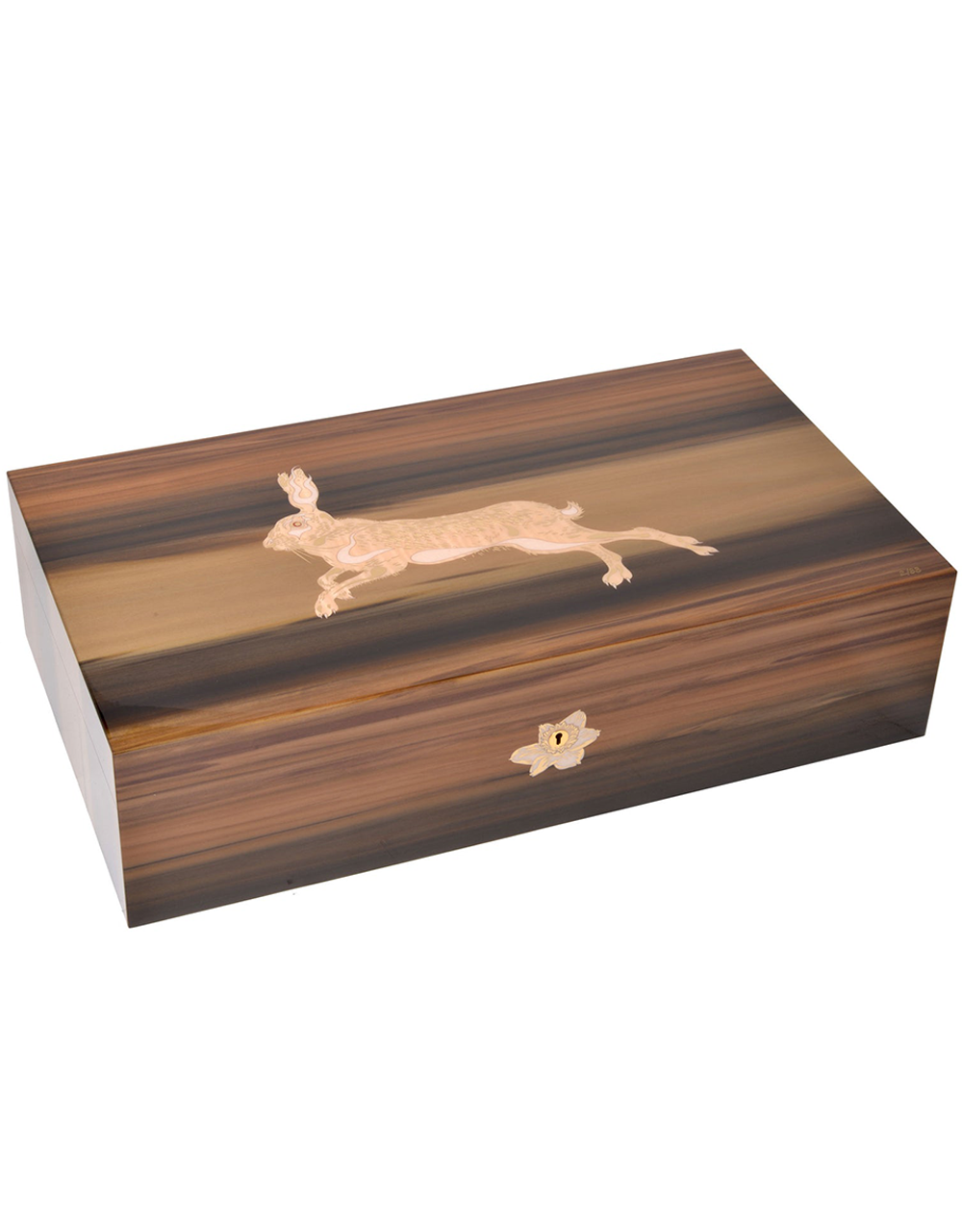 Elie Bleu Rabbit Limited Edition Wooden Humidor For 250 Cigars Sycamore Closed