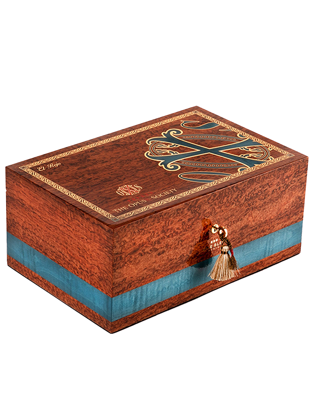 Elie Bleu Fuente Opus X  El Rojo Limited Edition Wooden Humidor For 75 Cigars Closed