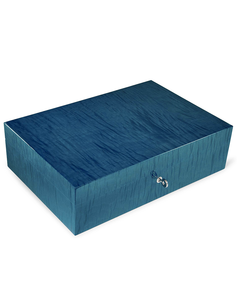 Elie Bleu Fruit Wooden Humidor For 50 Cigars Blue Sycamore