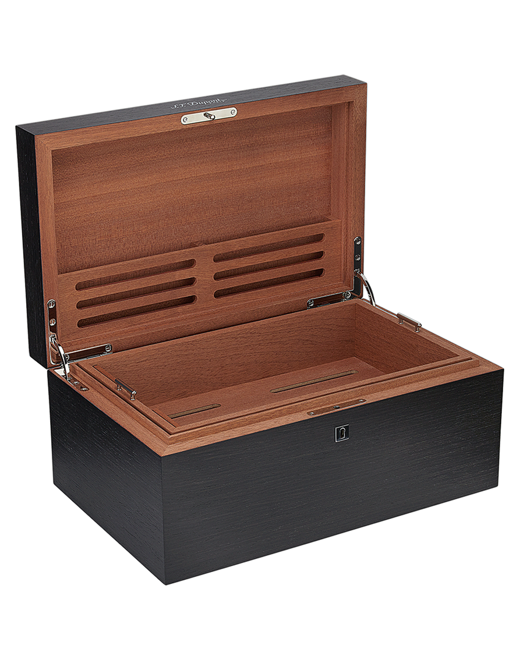 ST Dupont Cigar Club Premium Humidor Open Side View