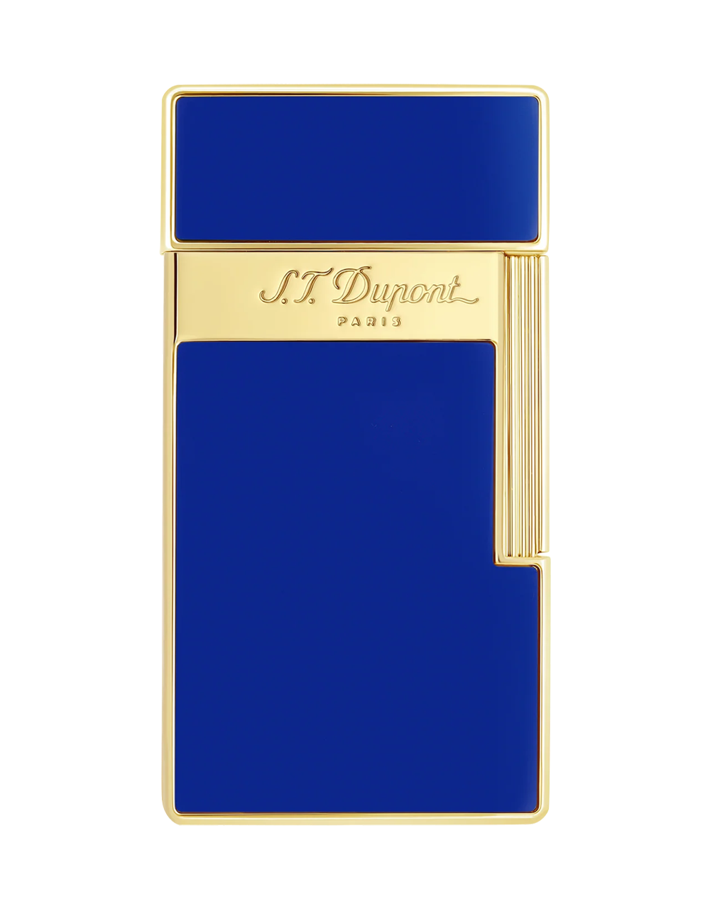 ST Dupont Biggy Lighter Blue Lacquer and Gold