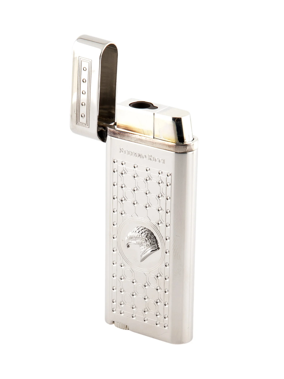 Stefano Ricci Dual Flame Lighter in Sterling with Leather and Box