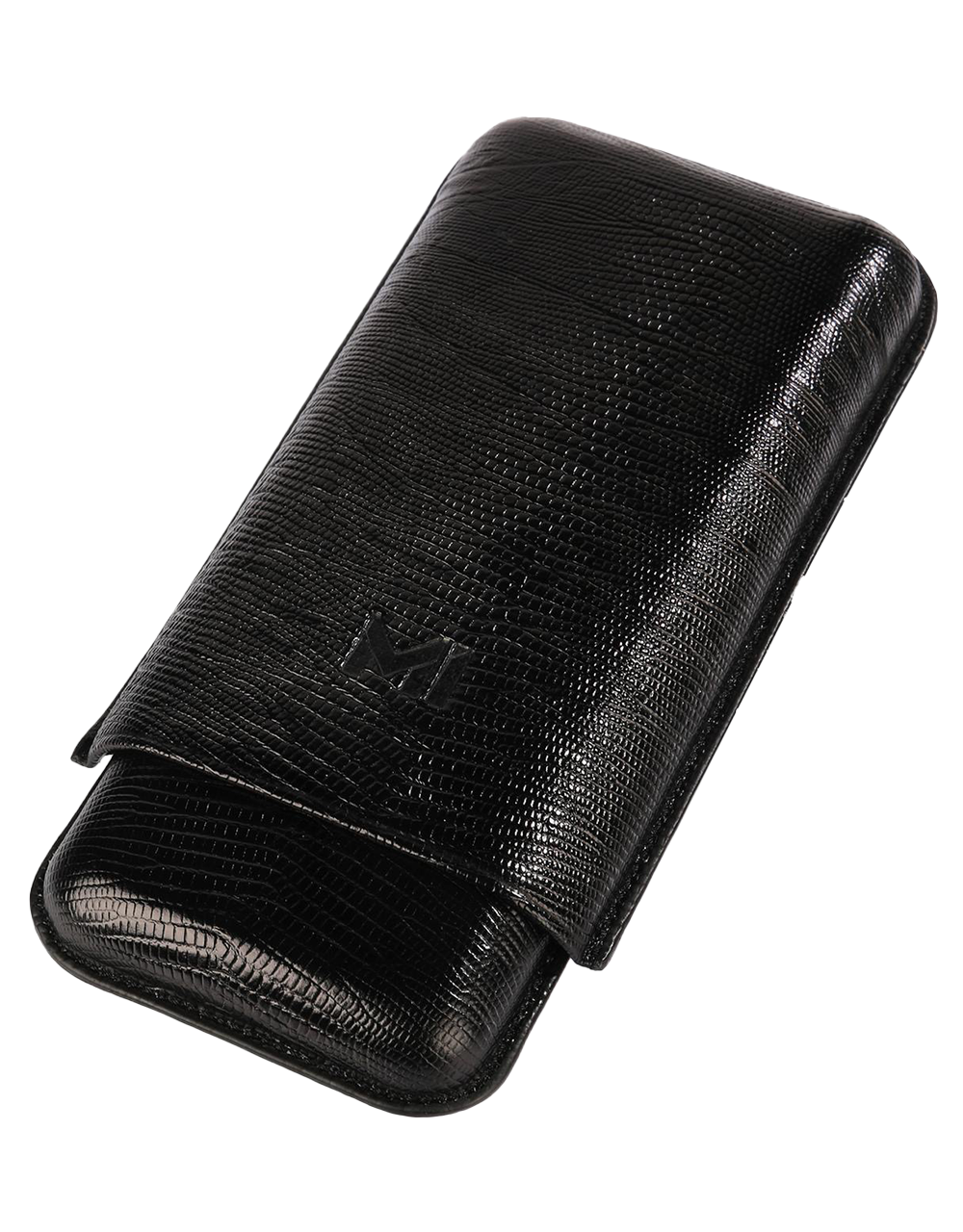 The Opus X Society Teju Leather Cigar Case Black Onyx Back