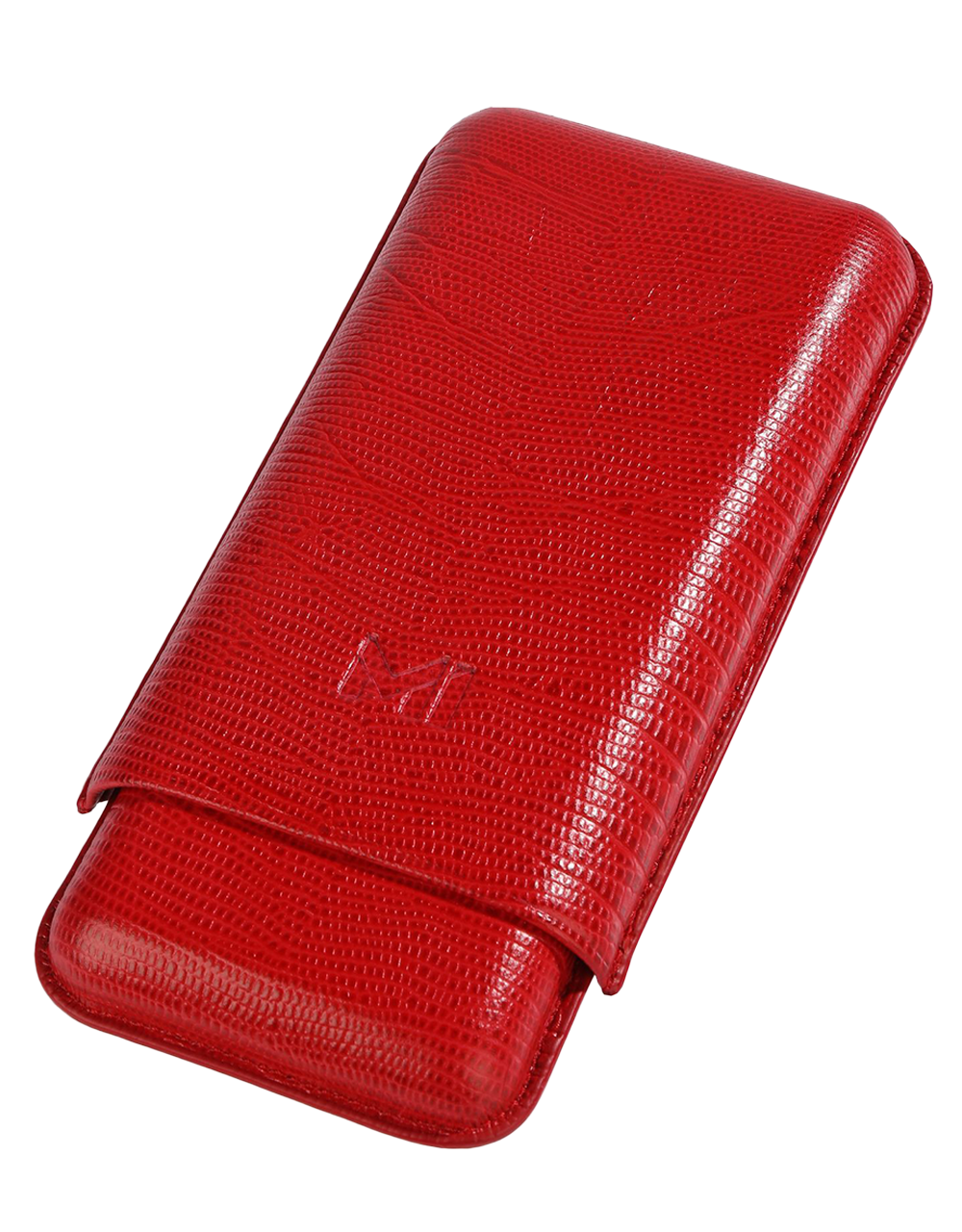 The Opus X Society Teju Leather Cigar Case Vivid Red Back