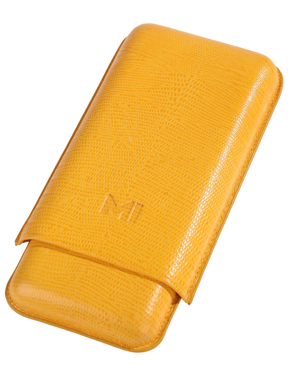 The Opus X Society Teju Leather Cigar Case Society Yellow Back