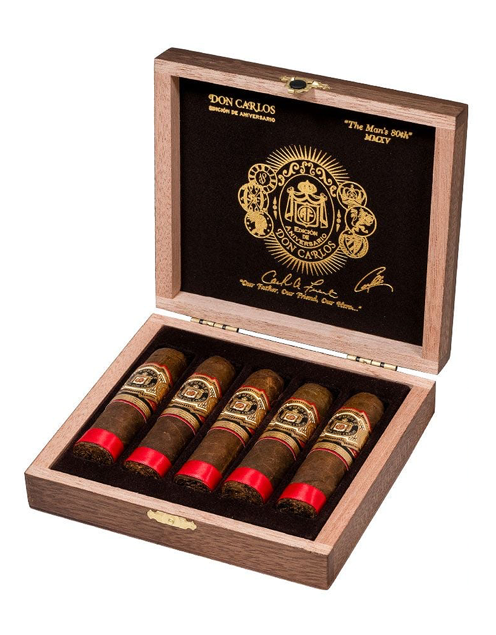 Arturo Fuente Don Carlos Eye of the Bull Sampler Box of 5 cigars Open