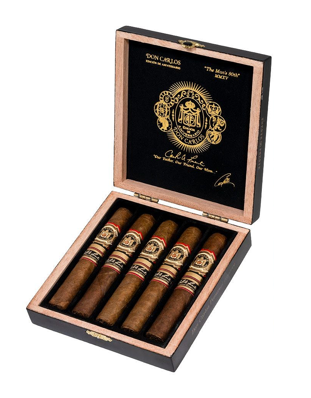 Arturo Fuente Don Carlos Personal Reserve Sampler Box of 5 Cigars Open