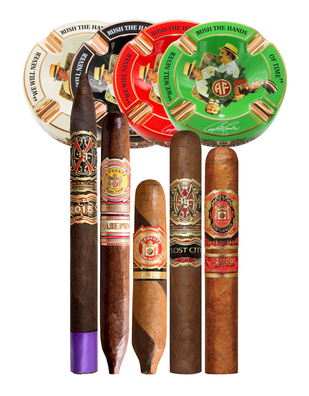 Fuente Opus X Purple Rain & Rare Pink Sampler with Ashtray 15 Rare Cigars