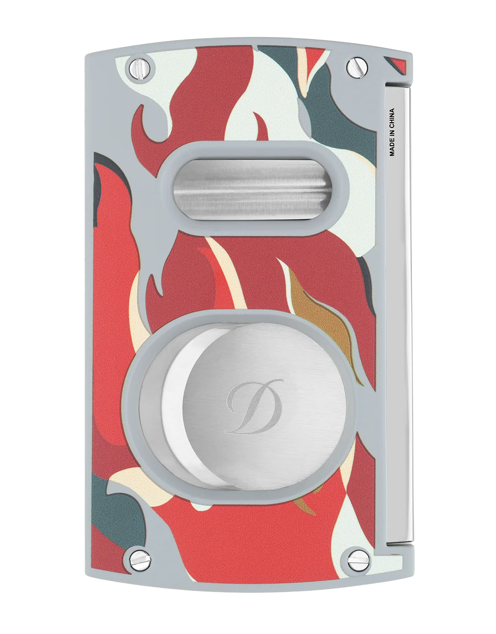 ST Dupont Dual Cigar Cutter Camo Red Closed Back